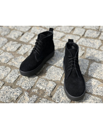 Черевики із чорної замші Арт.12-20(Ls6)