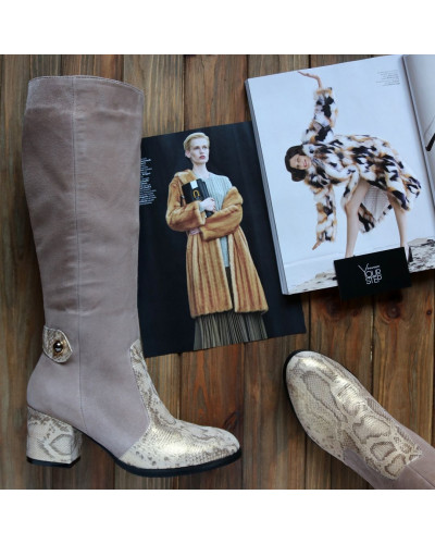 Чоботи на підборах Арт. 605-2Ок-3326(2)