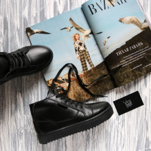 Ботинки из натуральной кожи черного цвета 05-11/21613