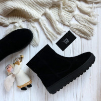 Ботинки из черной замши 12-19(Ls6)