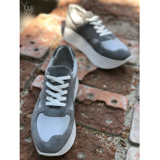 Кросівки з сірої замші Арт. 15-2/21873