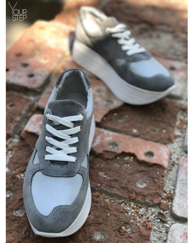 Кросівки з сірої замші Арт. 15-2/21873