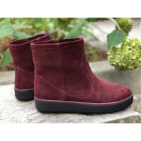 Ботинки из бордовой замши 12-19(Ls6)
