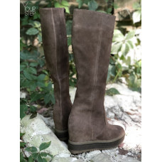 Бежеві чоботи на танкетці Арт. R-4