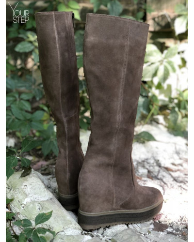 Бежеві чоботи на танкетці Арт. R-4