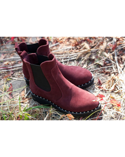 Челсі з бордової замші 12-1/235Ts(1)