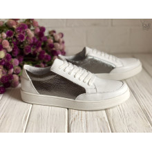 Кеди із білої шкіри Арт. Om-2(Em)