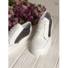 Кеди із білої шкіри Арт. Om-2(Em)