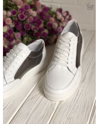 Кеди із білої шкіри Арт. Om-2(Em)