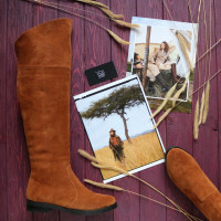 Ботфорти з рудої замші 12-31V