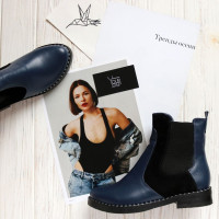 Челсі з натуральної шкіри та замші 12-1V(64)