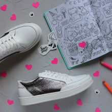 Кеди із білої шкіри Арт. Om-2(Em)