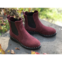 Челсі з бордової замші 12-1/235Ts(1)