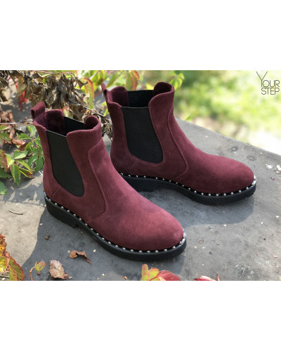 Челсі з бордової замші 12-1/235Ts(1)