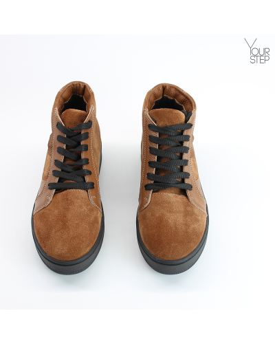 Ботинки из натуральной кожи и замши рыжего цвета 05-11(Ls6) ДОП*