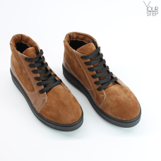 Ботинки из натуральной кожи и замши рыжего цвета 05-11(Ls6) ДОП*