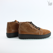 Ботинки из натуральной кожи и замши рыжего цвета 05-11(Ls6) ДОП*