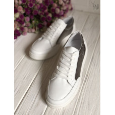 Кеди із білої шкіри Арт. Om-2(Em)