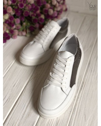 Кеди із білої шкіри Арт. Om-2(Em)