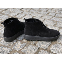 Черевики із чорної замші Арт.12-20(Ls6)