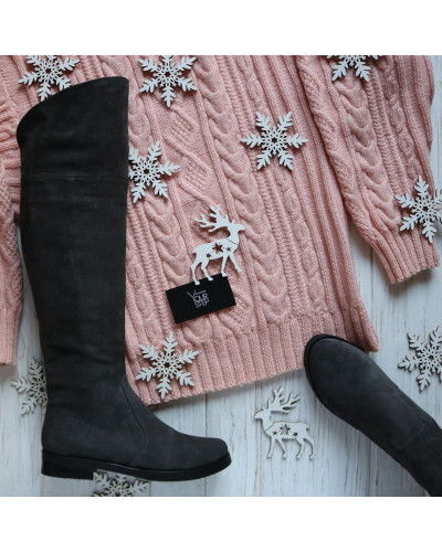 Ботфорти із натуральної замші 12-31V