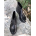 Ботинки-монки из черной кожи 12-26V(64)