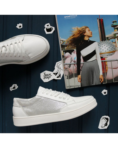 Кеди із білої шкіри Арт. Om-2(Em)