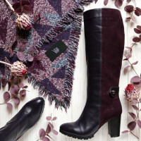 Чоботи зі шкіри та замші Арт. 52-1F-3326(2)