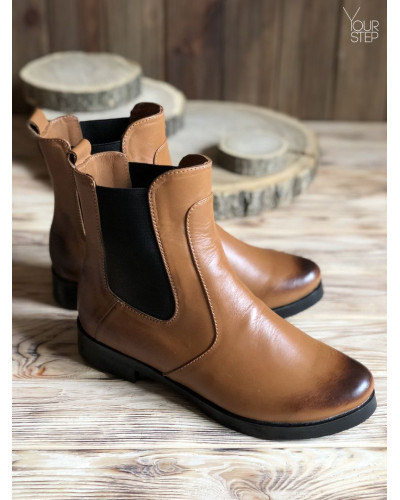 Челсі з натуральної шкіри з ефектом потертості 12-1V.