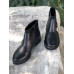 Ботинки-монки из черной кожи 12-26V(64)