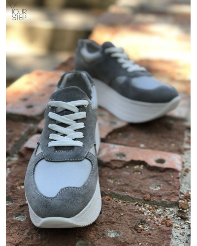 Кросівки з сірої замші Арт. 15-2/21873