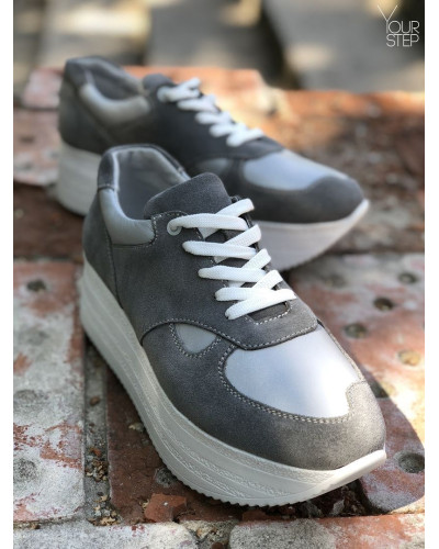 Кросівки з сірої замші Арт. 15-2/21873