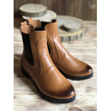 Челсі з натуральної шкіри з ефектом потертості 12-1V