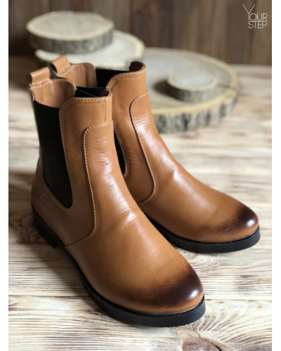 Челсі з натуральної шкіри з ефектом потертості 12-1V.