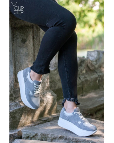 Кросівки з сірої замші Арт. 15-2/21873