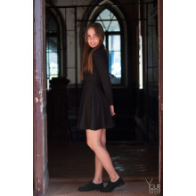 Туфли на низком ходу из зеленой замши Арт. 05-6(Mar4)