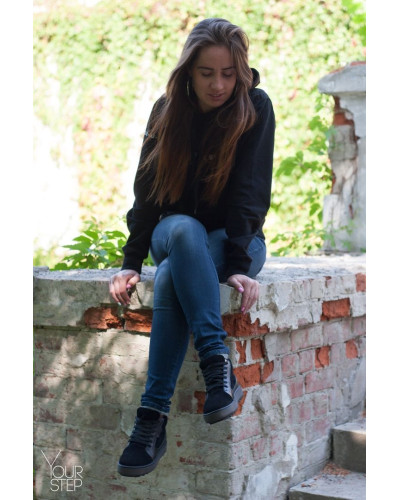 Ботинки из натуральной кожи и замши черного цвета 05-11(Ls6) ДОП*