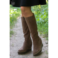 Бежеві чоботи на танкетці Арт. R-4