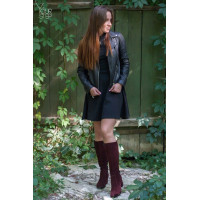 Чоботи з бордової замші Арт. 605-2Ок-3326(2)