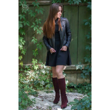 Чоботи з бордової замші Арт. 605-2Ок-3326(2)