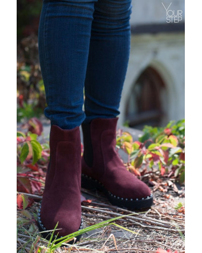 Челсі з бордової замші 12-1/235Ts(1)