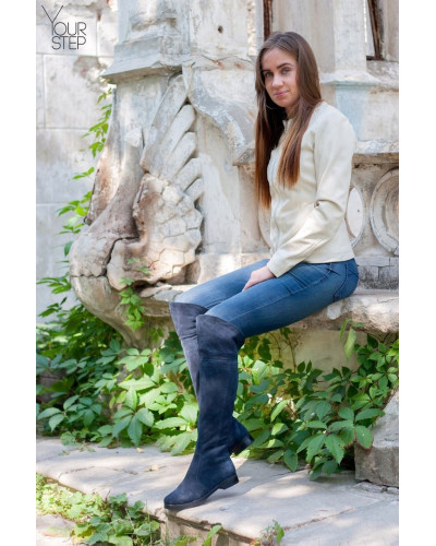 Ботфорти із синьої замші 12-31V