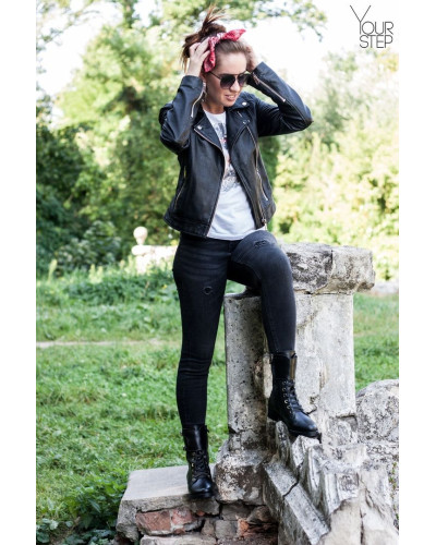 Черевики із чорної шкіри 12-30V