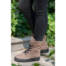 Ботинки из замши цвета капучино 12-6(Ls6)