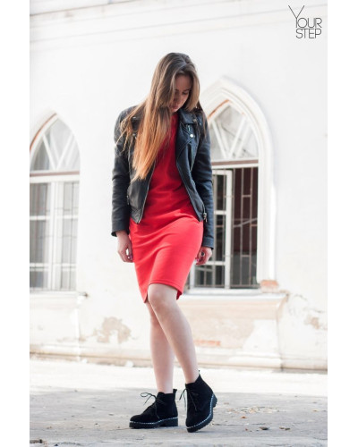 Черевики із чорної замші 12-20/235Ts(2)