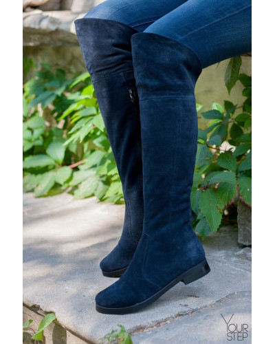 Ботфорти із синьої замші 12-31V