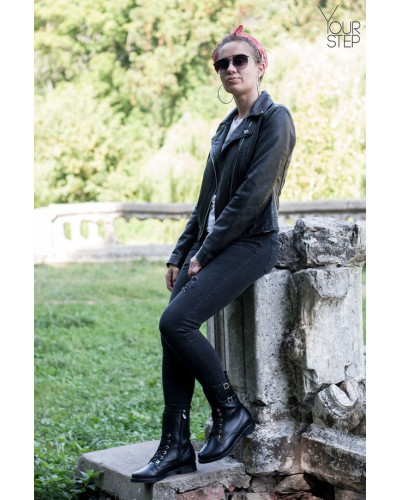 Черевики із чорної шкіри 12-30V