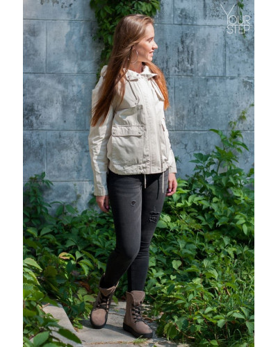 Ботинки из замши цвета капучино 12-6(Ls6)