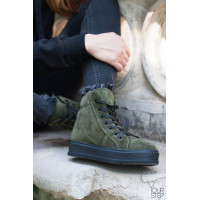 Ботинки из замши цвета хаки 51-3/152