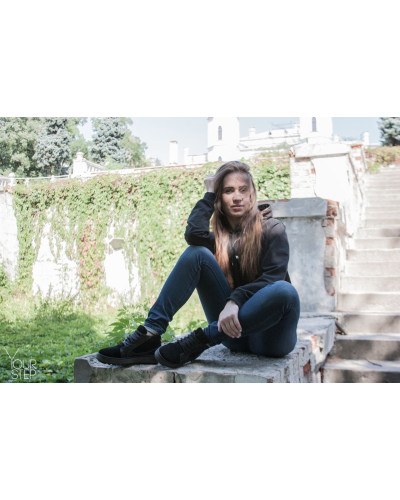 Ботинки из натуральной кожи и замши черного цвета 05-11(Ls6) ДОП*